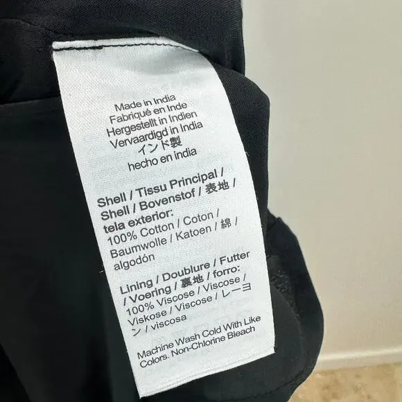 J.Crew Collection Strapless Notched Maxi Dress Cotton Formal Black US 4 NWT - Picture 11 of 13